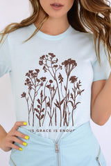 US3001P-E3146 Christian Wildflower Graphic Plus Tee $16