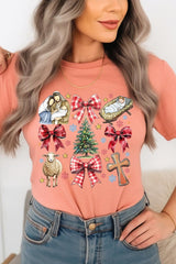 US3001-E3219 Nativity Scene Christmas Graphic Tee $12.5
