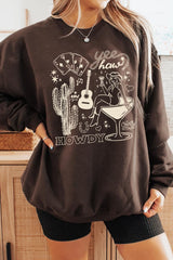 UL180-E3097 Cowgirl Country Music Graphic Sweatshirt $20
