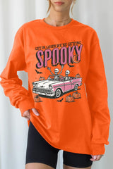 UL240P-E3142 Spooky Skeleton Graphic Plus Long Sleeve Tee $17
