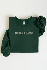 UL180-E3209 Coffee & Jesus Graphic Sweatshirt $20
