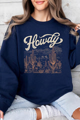 UL180P-E3095 Howdy Desert Western Graphic Plus Sweatshirt $25