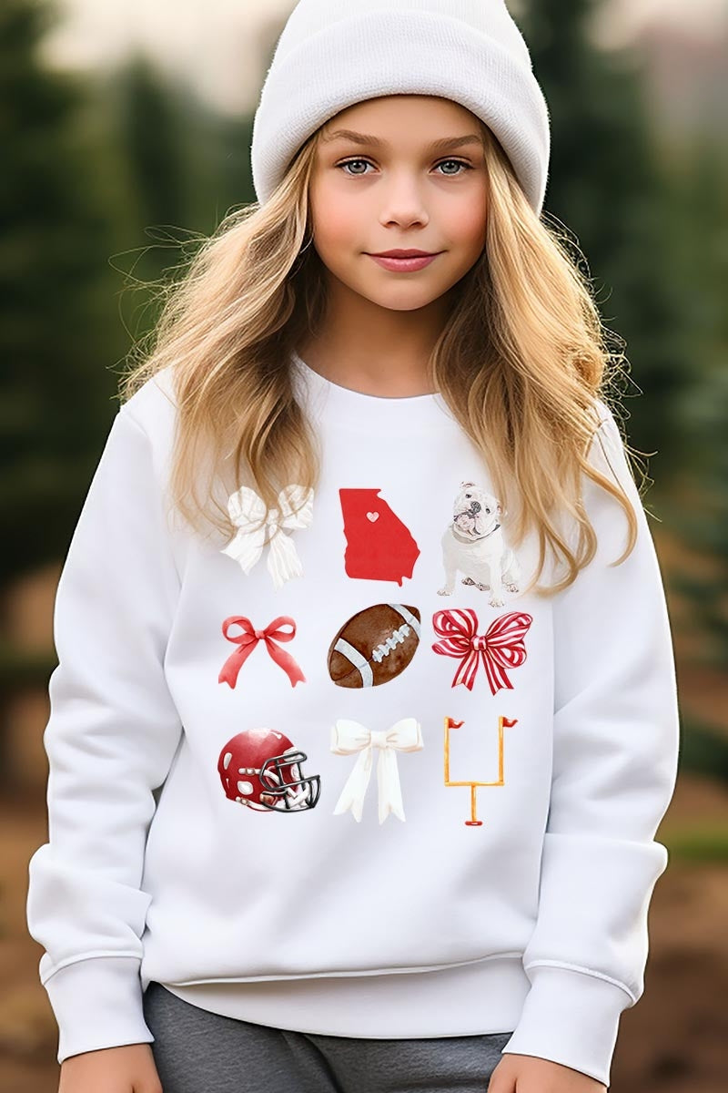 UL180B-E3080Z Georgia Football Kids Graphic Sweatshirt $20