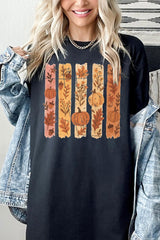 5000-E3110 Brushstroke Boho Fall Graphic Heavy Cotton Tee $9