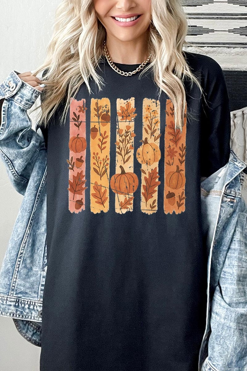 5000P-E3110 Brushstroke Fall Graphic Plus Heavy Cotton Tee $12.75