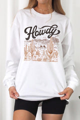 UL240-E3095 Howdy Desert Western Graphic Long Sleeve Tee $13.75