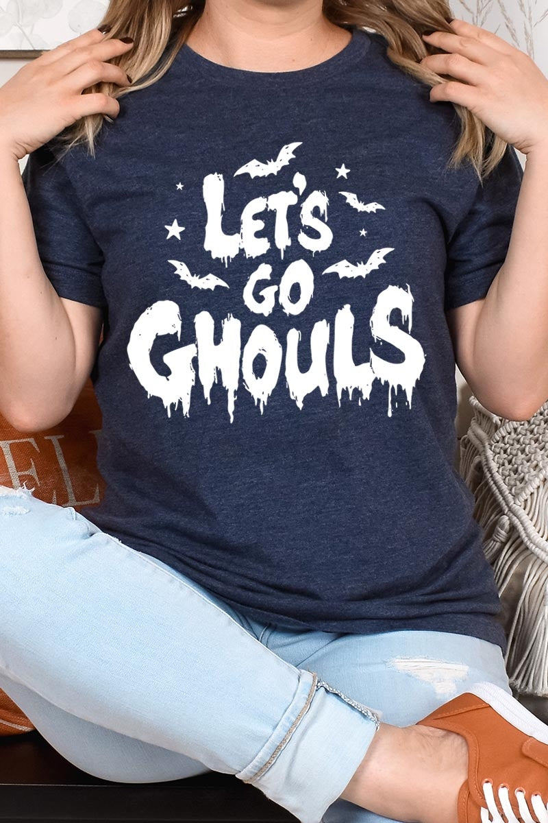 US3001-E3159 Letu2019s Go Ghouls Graphic Tee $12.5