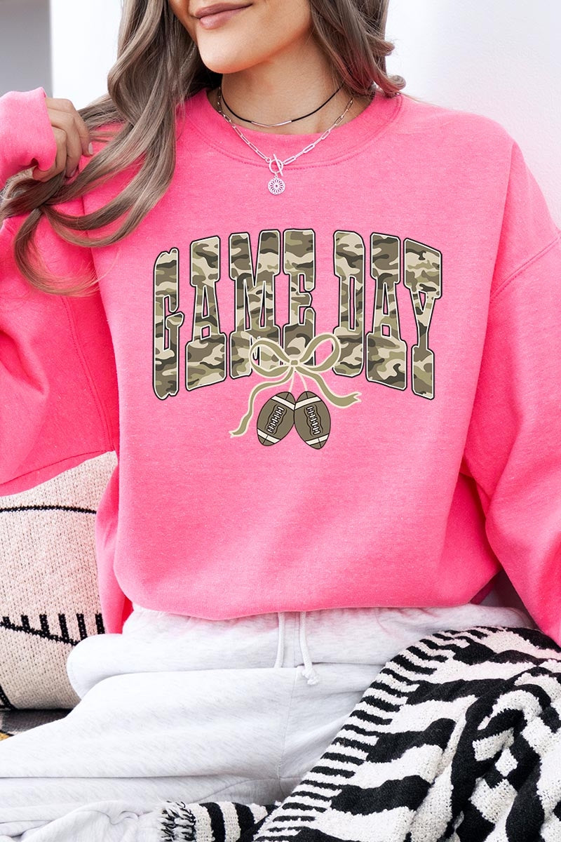 UL180-E3131 Football Game Day Camo Graphic Sweatshirt $20