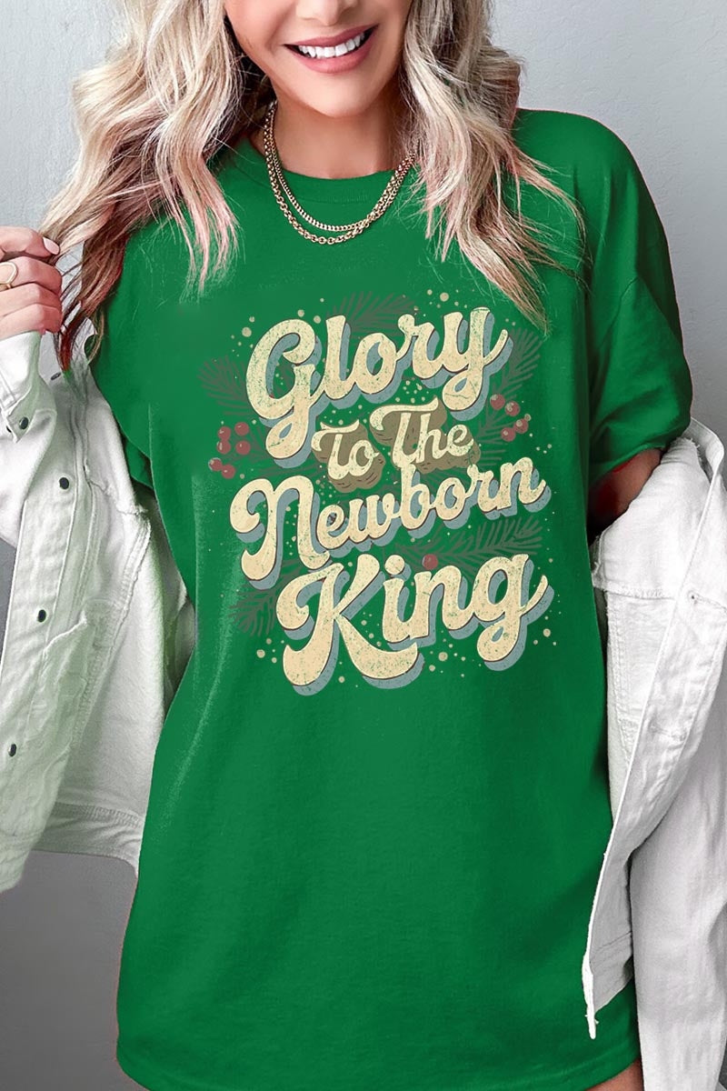 5000P-E3220 Glory to the Newborn King Graphic Plus Heavy Cotton Tee $12.75