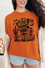 5000-E3108 Skellie Motel Halloween Graphic Heavy Cotton Tee $9
