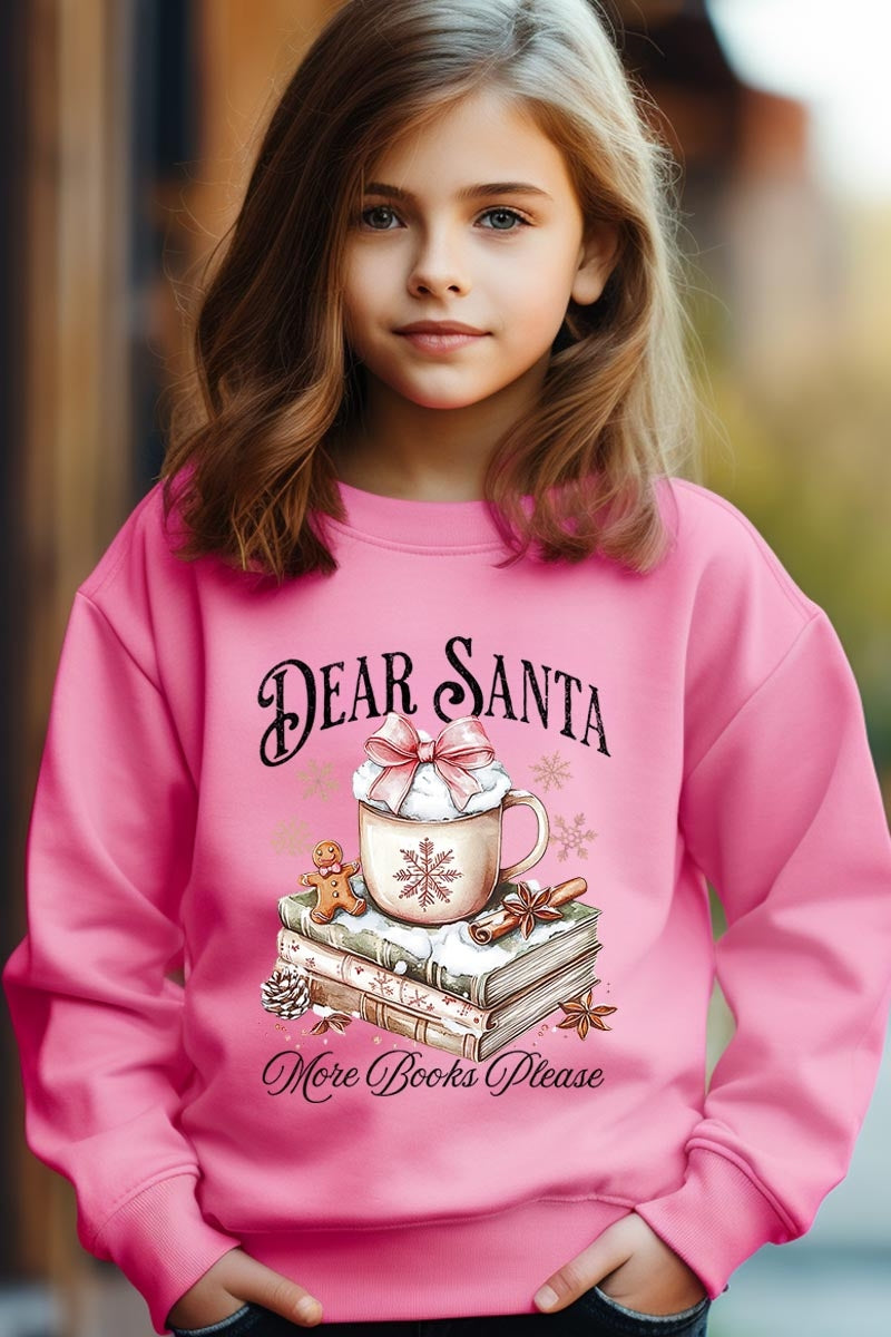 UL180B-E3205Z Dear Santa Books Kids Graphic Sweatshirt $20