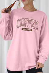 UL240P-E3207 Coffee Weather Graphic Plus Long Sleeve Tee $17