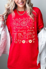 5000-E3163 Pumpkin Patch Doodle Graphic Heavy Cotton Tee $9