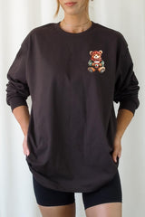 UL240-E3175 Christmas bear Graphic Long Sleeve Tee $13.75