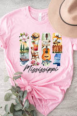 US3001-E3061MS Mississippi State Brushstroke Graphic Tee $12.5