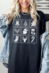 5000-E3215 Christmas Icons Graphic Heavy Cotton Tee $9