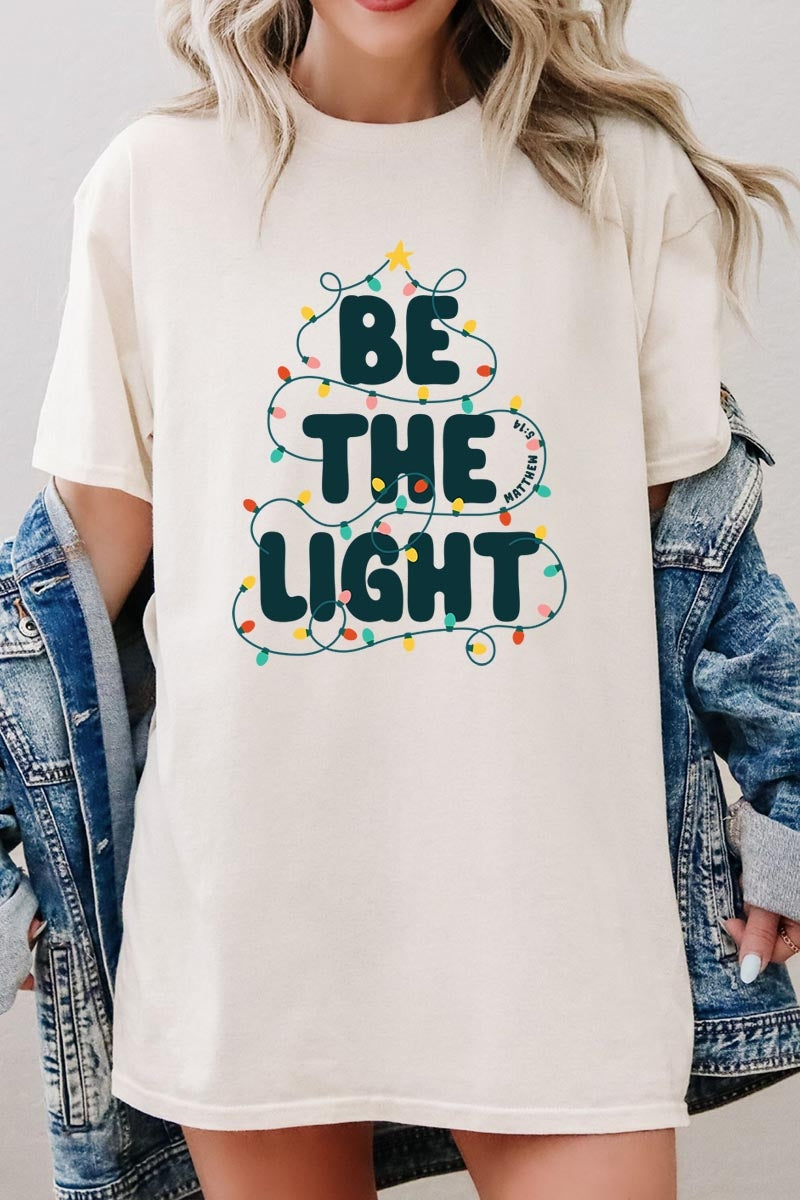 5000-E3202 Be the Light Christmas Graphic Heavy Cotton Tee $9