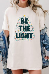5000P-E3202 Be the Light Christmas Graphic Plus Heavy Cotton Tee $12.75