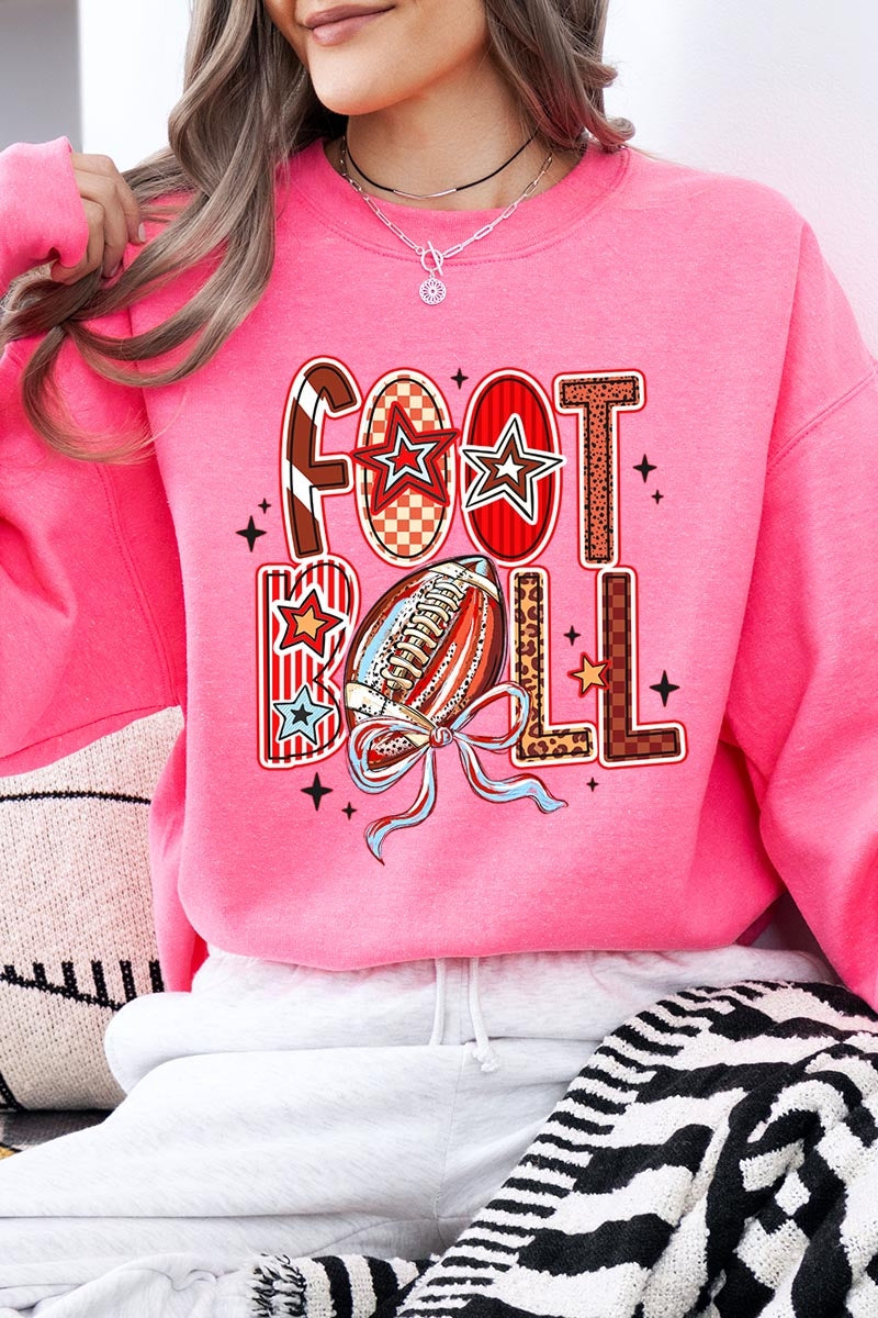 UL180P-E3053 Brushstroke Football Graphic Plus Sweatshirt $25