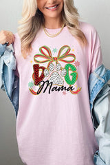 5000P-E3194 Dog Mama Christmas Paw Graphic Plus Heavy Cotton Tee $12.75