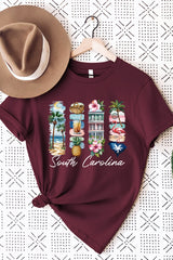 US3001-E3061SC South Carolina State Brushstroke Graphic Tee $12.5