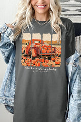 5000P-E3172 Harvest Is Plenty Graphic Plus Heavy Cotton Tee $12.75