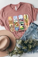 US3001-E3061IA Iowa State Brushstroke Graphic Tee $12.5