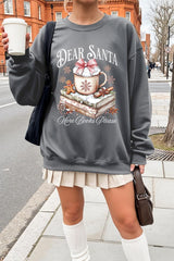 UL180P-E3205 Dear Santa Books Graphic Plus Sweatshirt $25