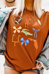 US3001-E3078 Florida Football Graphic Tee $12.5