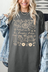5000-E3163 Pumpkin Patch Doodle Graphic Heavy Cotton Tee $9