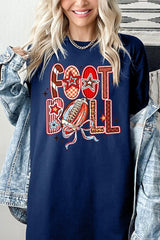 5000-E3053 Brushstroke Football Graphic Heavy Cotton Tee $9