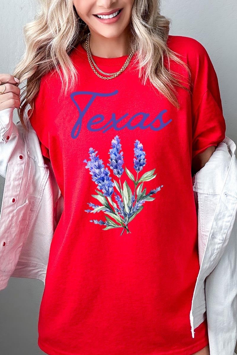 5000P-E3060 Texas Bluebonnet Graphic Plus Heavy Cotton Tee $12.75