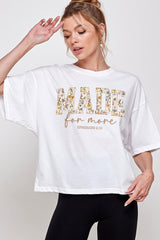 CTS-E3068 Made for More Faith Graphic Relaxed Crop Top $11