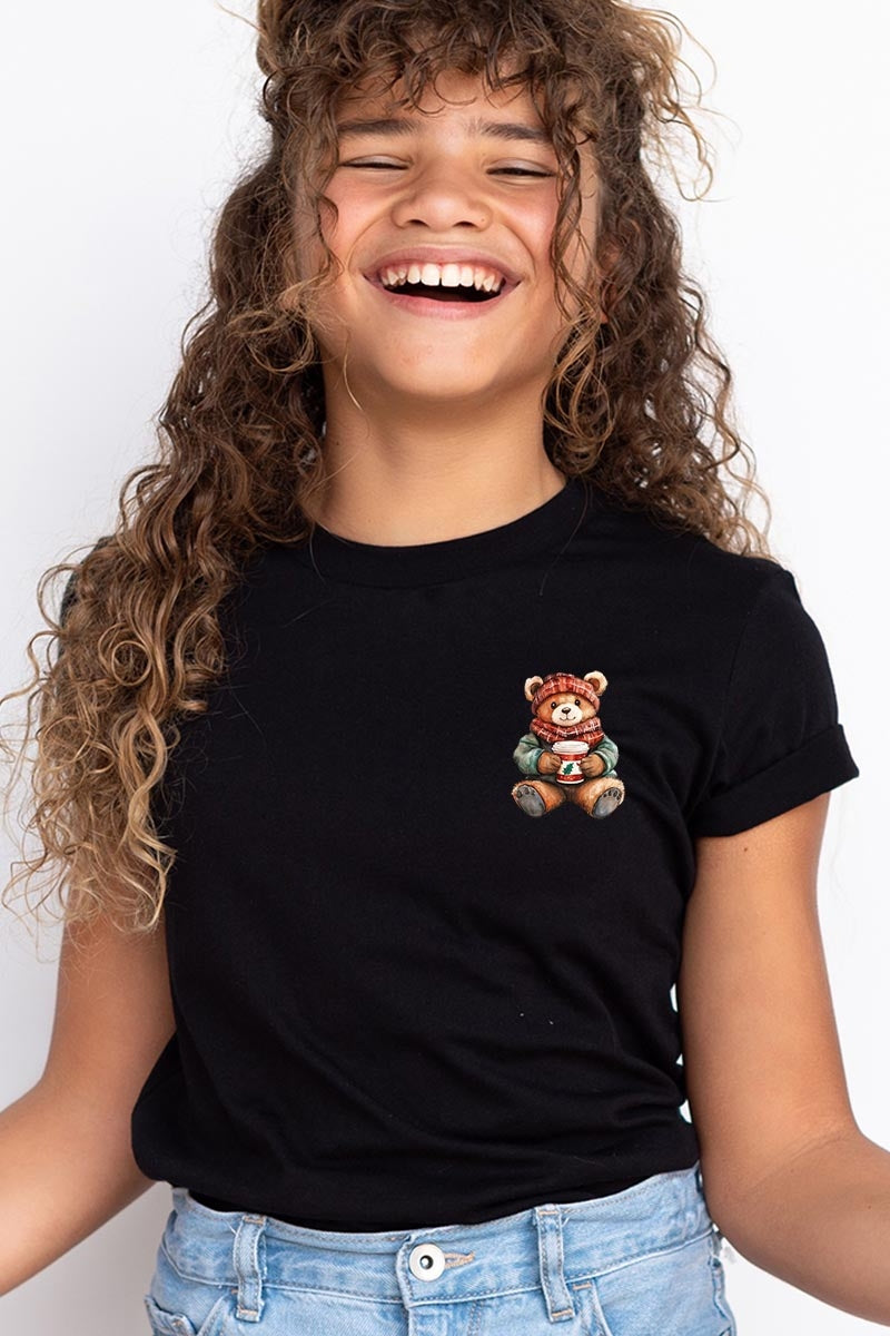 US3001Y-E3175Z Christmas bear Kids Graphic Tee $11