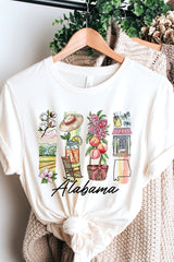 US3001-E3061AL Alabama State Brushstroke Graphic Tee $12.5