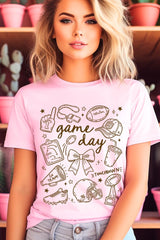 US3001-E3081 Football Doodles Graphic Tee $12.5
