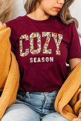 US3001-E3082 Cozy Season Graphic Tee $12.5