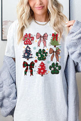 5000P-E3195 Christmas Bow Paw Graphic Plus Heavy Cotton Tee $12.75