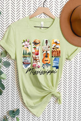 US3001P-E3061MS Mississippi State Brushstroke Graphic Plus Tee $16