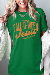 5000-E3143 Are You Fall O Ween Jesus Graphic Heavy Cotton Tee $9