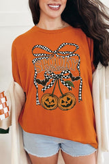 5000P-E3085 Pumpkin Cherries Graphic Plus Heavy Cotton Tee $12.75