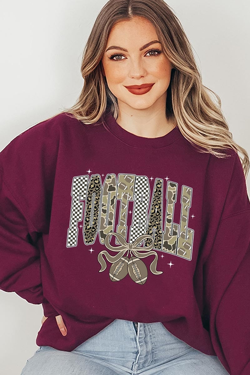 UL180-E3132 Camo Football Graphic Sweatshirt $20