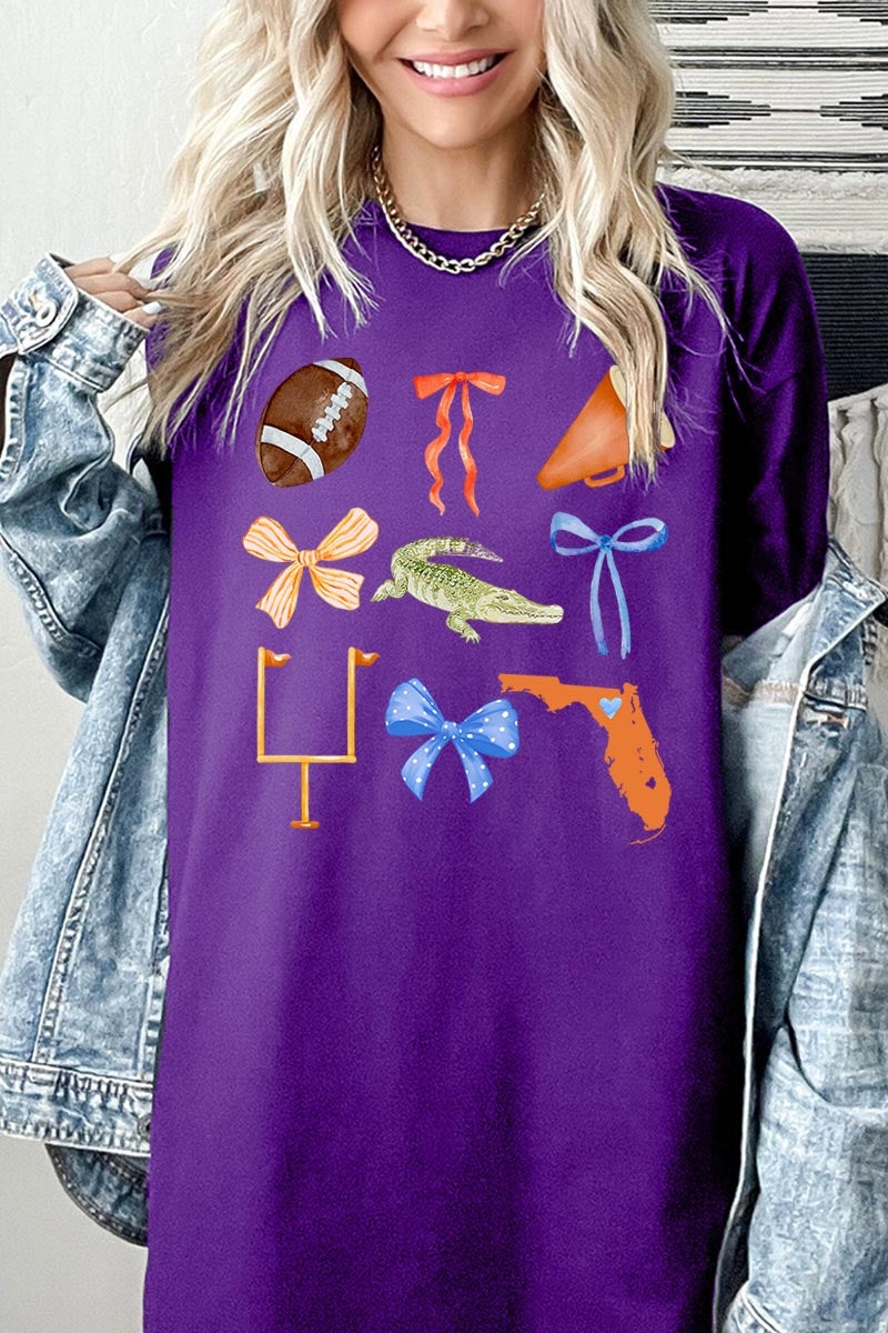 5000P-E3078 Florida Football Graphic Plus Heavy Cotton Tee $12.75