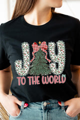 US3001P-E3213 Joy to the World Graphic Plus Tee $16