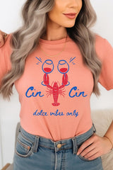 US3001-E3069 Cin Cin Lobster Celebration Graphic Tee $12.5
