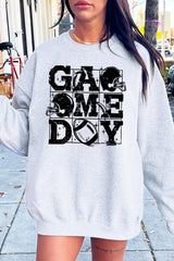 UL180P-E3073 Distressed Game Day Graphic Plus Sweatshirt $25