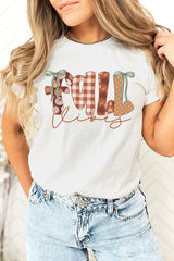 US3001-E3071 Fall Vibes Rustic Script Graphic Tee $12.5
