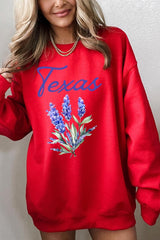 UL180-E3060 Texas Bluebonnet Graphic Sweatshirt $20