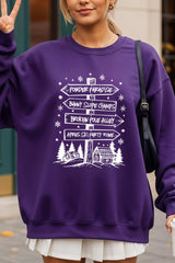 UL180P-E3189 Ski Lodge Signs Graphic Plus Sweatshirt $25