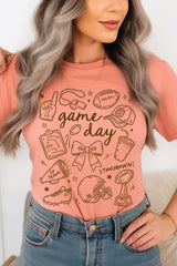 US3001-E3081 Football Doodles Graphic Tee $12.5